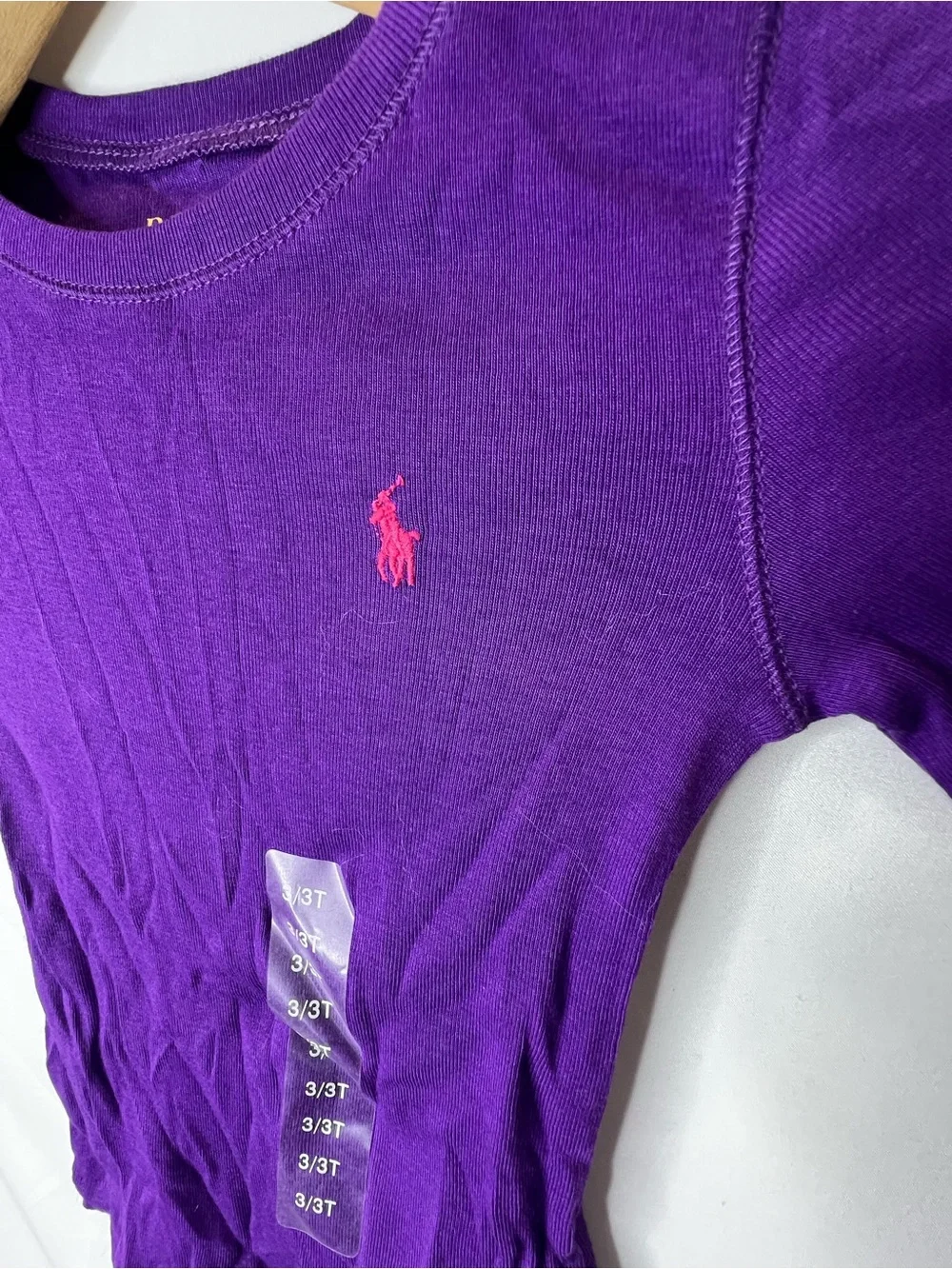 Polo Ralph Lauren Toddlers Girls Long Sleeve Tee T-Shirt -  3 / 3T Purple NWT
